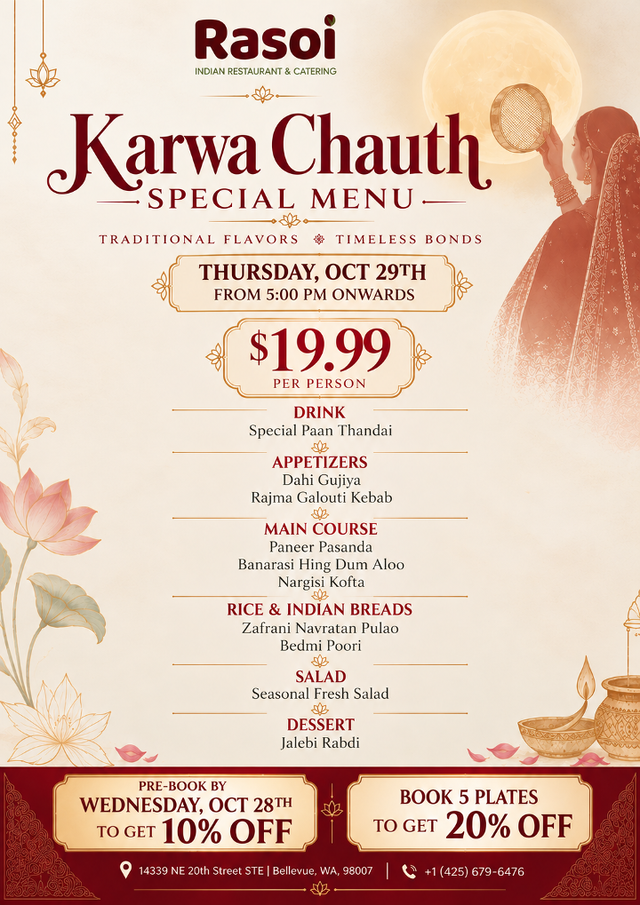Karwa Chauth Special Thali.