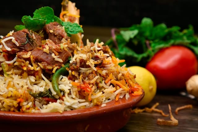 Goat Biryani.