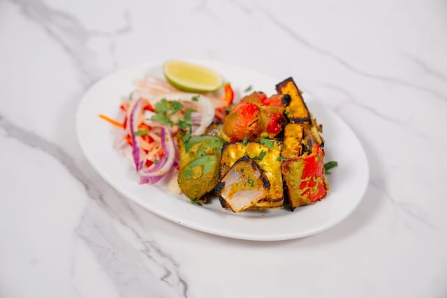 Afghani Malai Paneer Tikka.