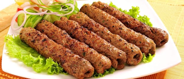 Lamb Seekh Kebab.